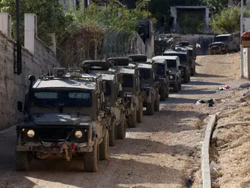 Vehículos militares israelíes en Cisjordania el pasado 29 de noviembre