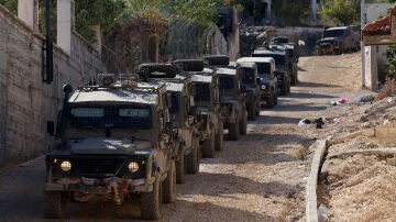 Vehículos militares israelíes en Cisjordania el pasado 29 de noviembre