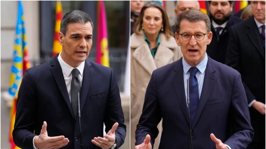 Pedro Sánchez y Alberto Núñez Feijóo, en el Día de la Constitución Pedro Sánchez y Alberto Núñez Feijóo, en el Día de la Constitución