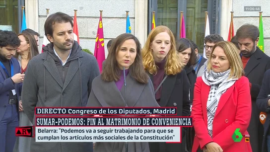 Belarra califica de "imprescindible" la ruptura con Sumar: "Podemos ha pasado página y ha tomado una decisión difícil" Belarra califica de "imprescindible" la ruptura con Sumar: "Podemos ha pasado página y ha tomado una decisión difícil"