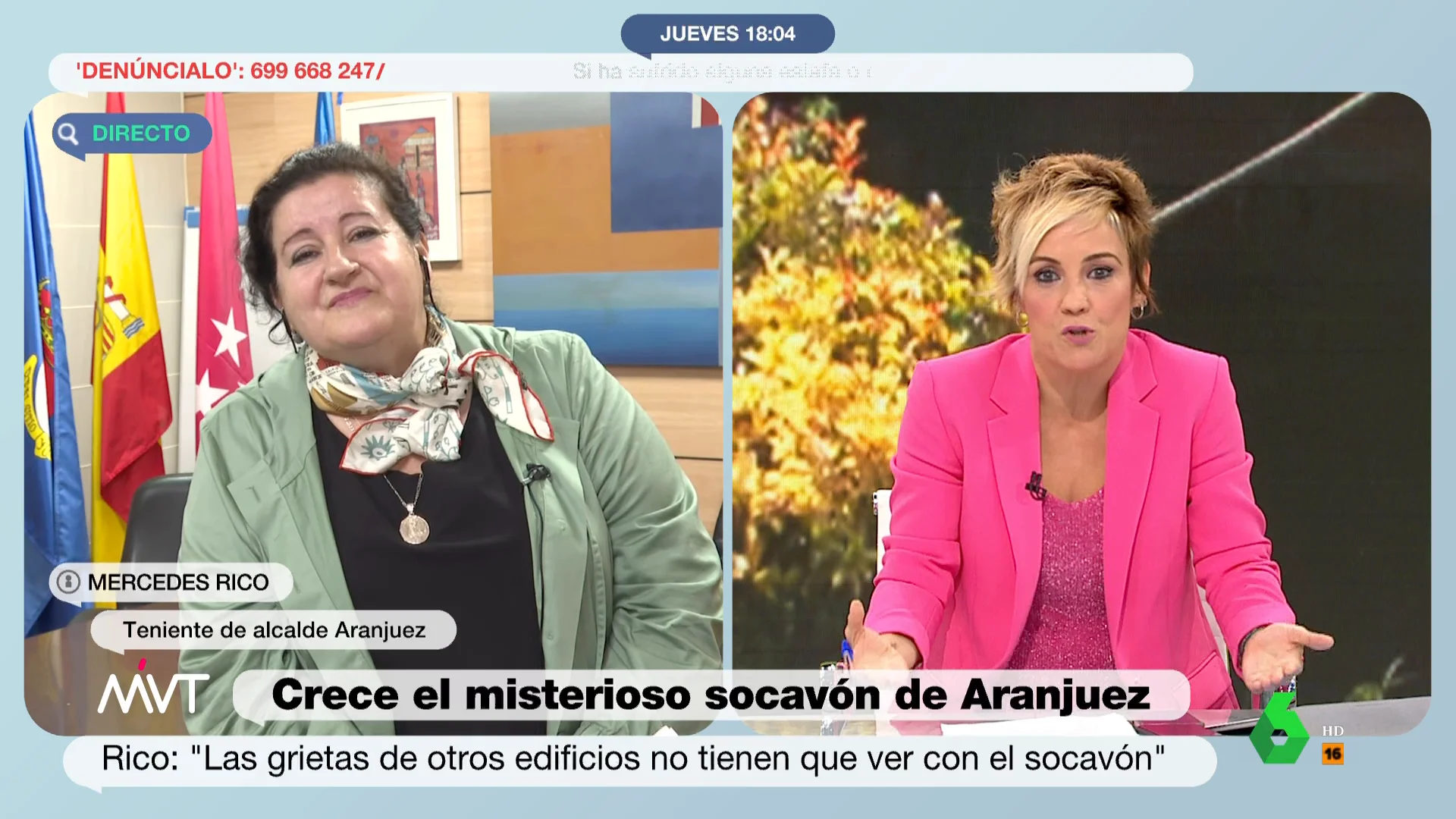 Socavón Aranjuez, entrevista a teniente de alcalde