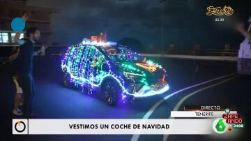 Desde un Papá Noel hasta decenas de luces: el coche más navideño está en las Islas Canarias