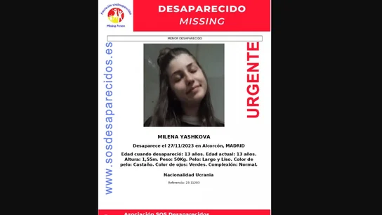 Milena Yashkova, la joven desaparecida de 13 años Milena Yashkova, la joven desaparecida de 13 años