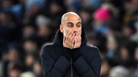 Guardiola, durante un partido Guardiola, durante un partido