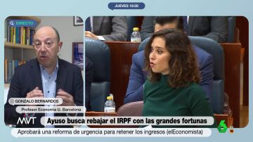 MVT Gonzalo Bernardos, sobre la rebaja del IRPF de Ayuso a las grandes fortunas 