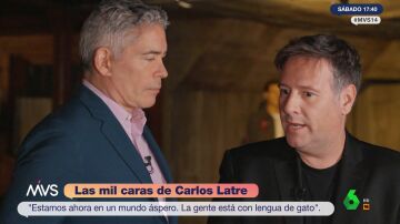 Carlos Latre reflexiona sobre la crispación con Boris Izaguirre: "Estamos en un mundo áspero y fake"