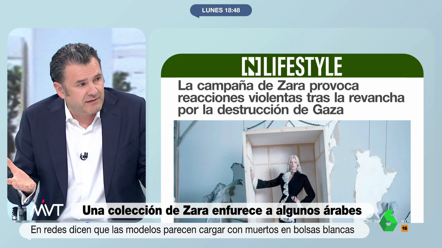 Iñaki López reacciona a la polémica de Zara con el mundo árabe Más Vale Tarde analiza en este vídeo la polémica campaña de Zara que ha enfurecido al mundo árabe con unas fotos que, explica Iñaki López, se hicieron antes del inicio de la guerra, incluso antes de los ataques de Hamás del 7 de octubre".