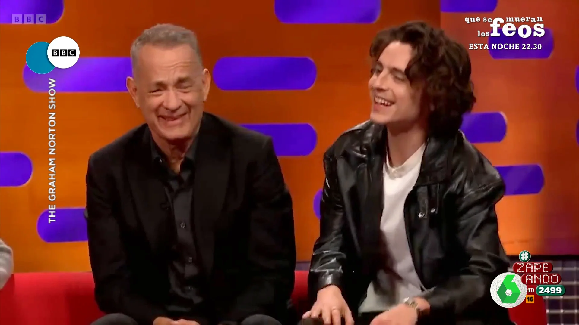 La broma de Tom Hanks a Timothée Chalamet en el programa de Graham Norton: "Trae unos sándwiches"