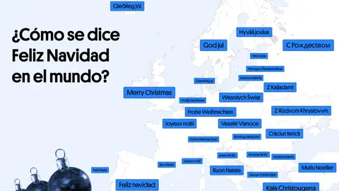 Mapa de cómo se dice Feliz Navidad en Europa Mapa de cómo se dice Feliz Navidad en Europa