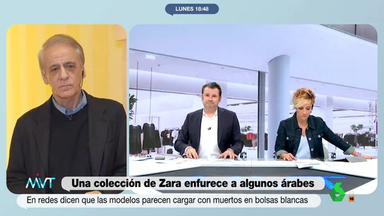 Ignacio Cembrero analiza la llamada al boicot a Zara en el mundo árabe "Desde principios de octubre, la sensibilidad en el mundo islámico está a flor de piel", comenta el periodista Ignacio Cembrero en este vídeo de Más Vale Tarde donde analiza la campaña de Zara que ha enfurecido a parte del mundo árabe.