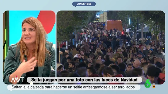 María Claver defiende la masificación en Madrid en Navidad: "Cuanta más gente mejor" María Claver defiende la masificación en Madrid en Navidad: "Cuanta más gente mejor"