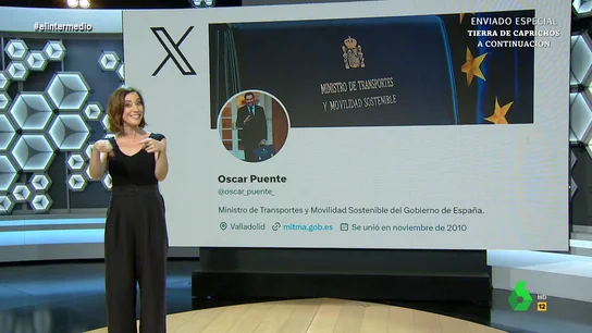 De descuentos en el menú ibérico al AVE a Extremadura: las peticiones de Cristina Gallego a Óscar Puente en Twitter En este vídeo, Cristina Gallego analiza las interacciones de Óscar Puente en Twitter, ahora X, desde el nuevo capítulo en su guerra de tuits con Ayuso, hasta el "Hágase" a Bob Pop tras pedirle que dejen de poner 'Love Actually' en el AVE.