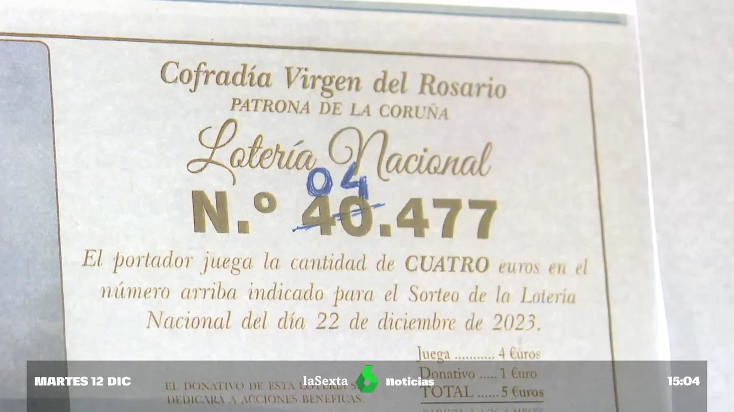 Vendidas 1.500 papeletas de lotería de Navidad con un número cambiado: El párroco se equivocó al imprimirlas Vendidas 1.500 papeletas de lotería de Navidad con un número cambiado: El párroco se equivocó al imprimirlas