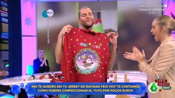 Eduardo Navarrete explica cómo confeccionar tu propio jersey de Navidad 'low cost' en directo