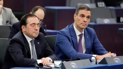 S&aacute;nchez y Albares en la sesi&oacute;n del Parlamento Europeo en Estrasburgo
