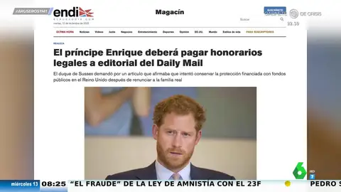 Alfonso Arús, al príncipe Harry tras perder un juicio contra la prensa: "Que se lo pague, que tiene dinero"
