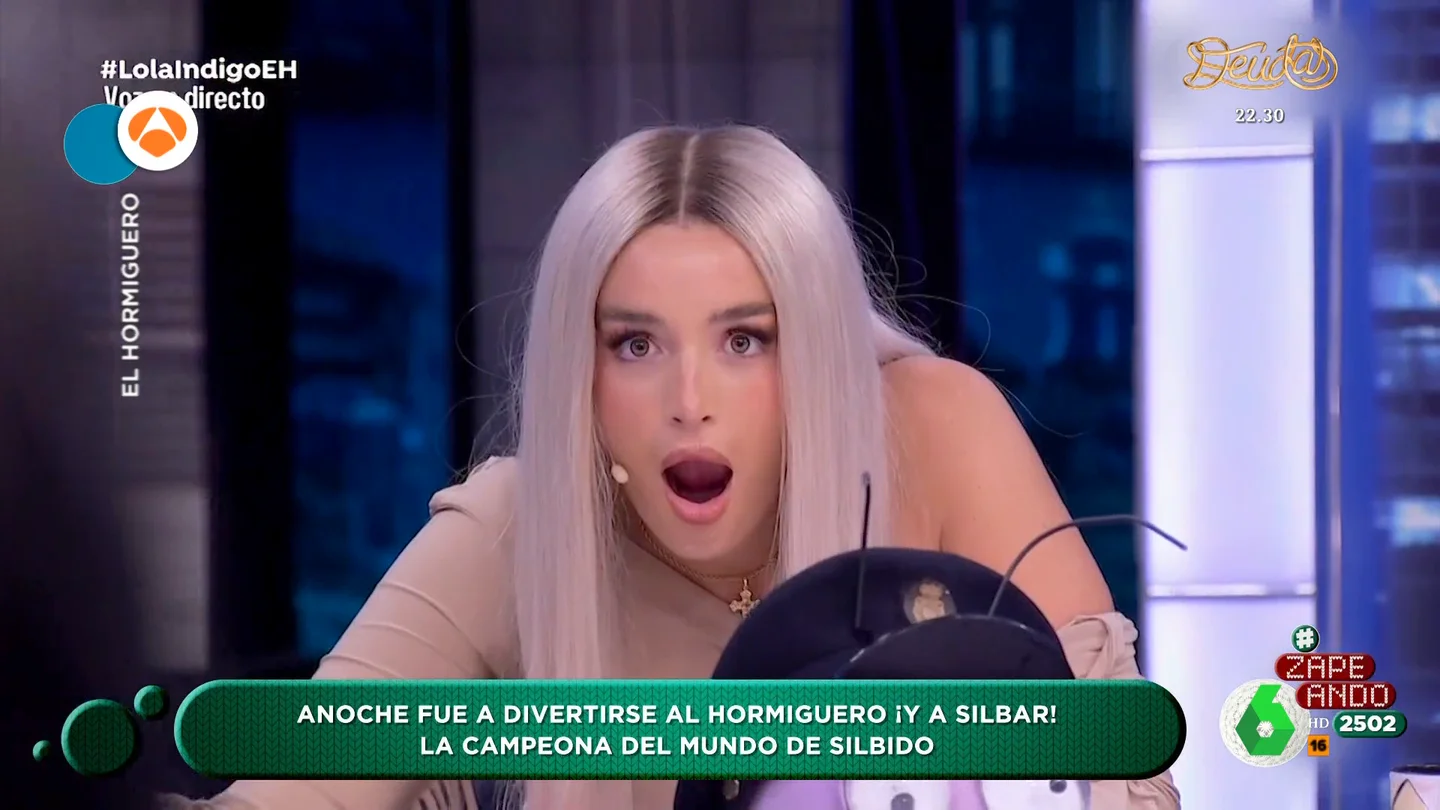 Lola Índigo alucina con la interpretación de 'La flauta mágica' de Mozart por la campeona del mundo de silbido Lola Índigo alucina con la interpretación de 'La flauta mágica' de Mozart por la campeona del mundo de silbido