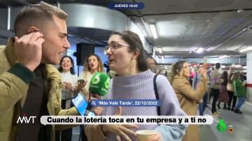 La reacción viral de una becaria que no compró el décimo de Lotería de su empresa y cayó el 'Gordo'