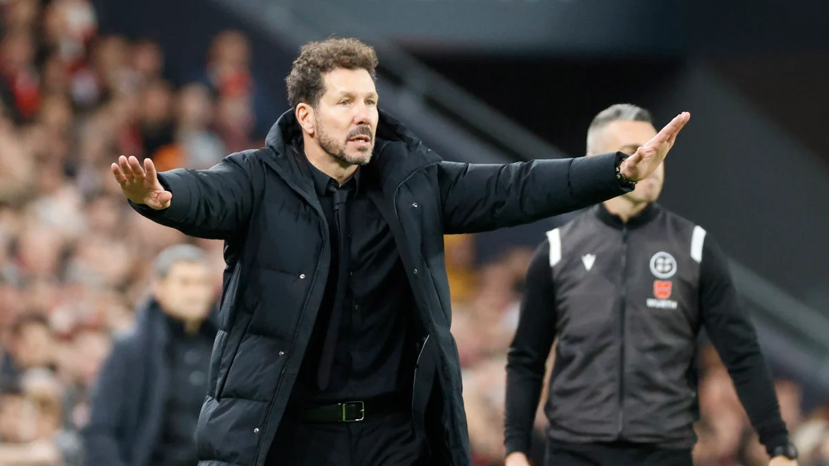 Simeone, durante un partido