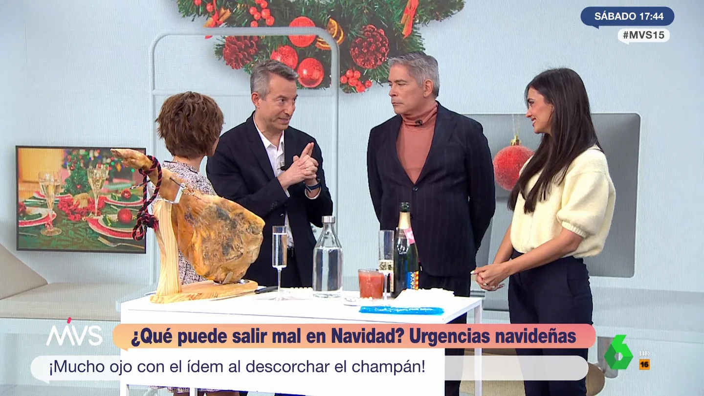 César Carballo enumera las reacciones que nos tienen que alarmar si nos da el corcho del champán en el ojo César Carballo enumera las reacciones que nos tienen que alarmar si nos da el corcho del champán en el ojo