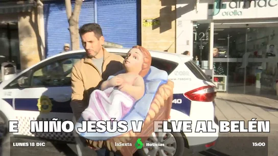 Detenidos dos jóvenes por robar el niño Jesús del belén de Sant Vicent del Raspeig, ya recuperado Detenidos dos jóvenes por robar el niño Jesús del belén de Sant Vicent del Raspeig, ya recuperado