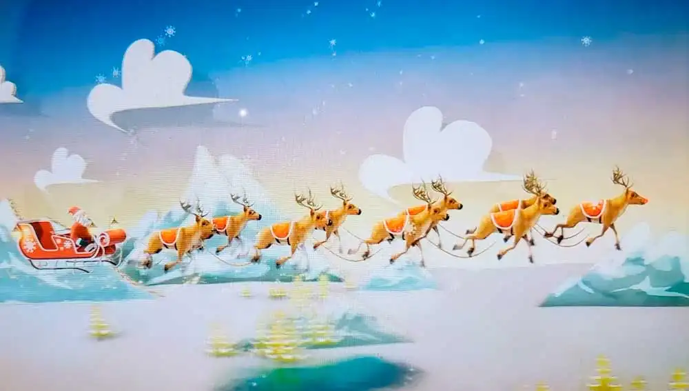 Papá Noel en las pantalla inteligentes de Amazon