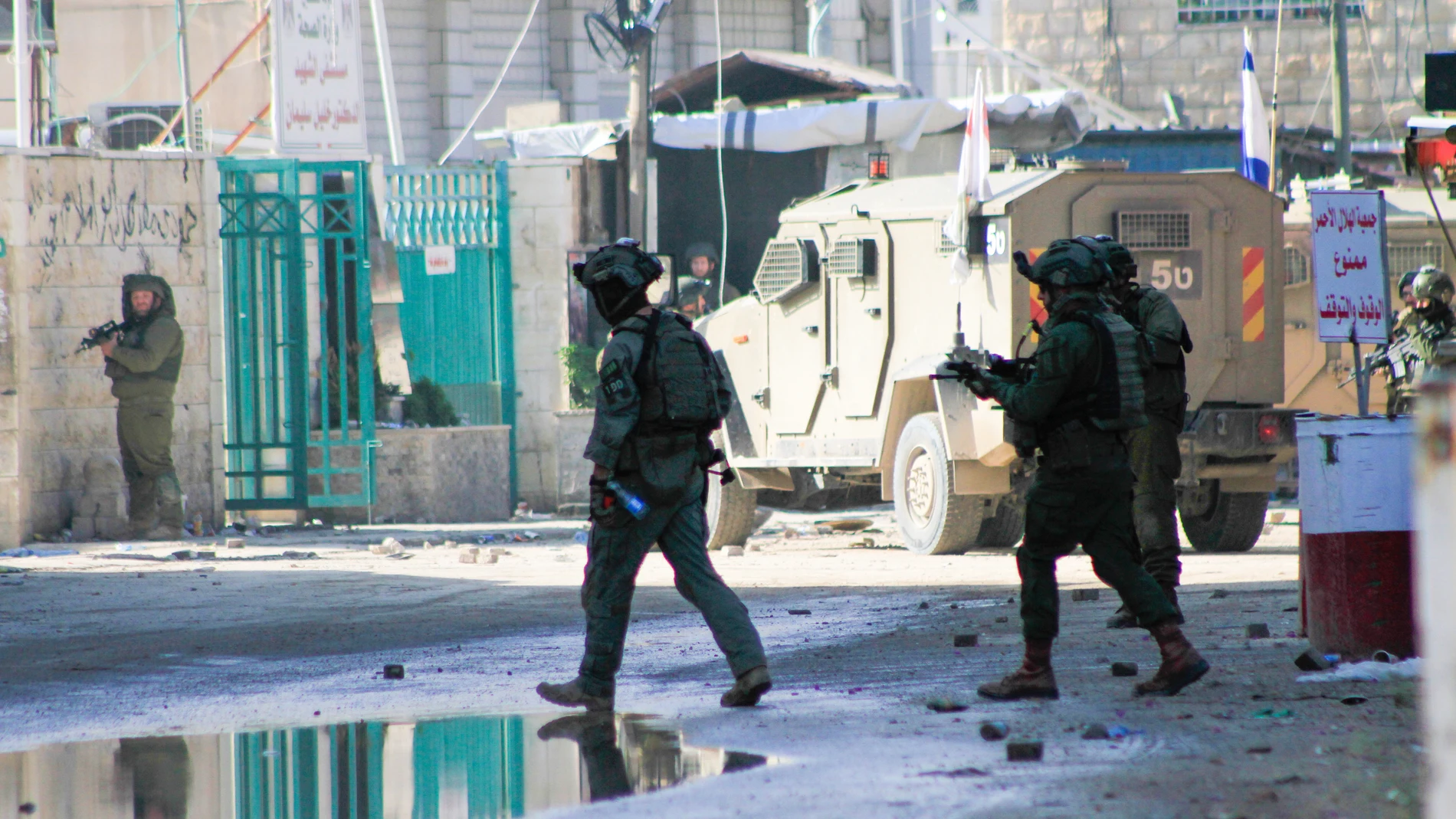 Soldados israelíes en Jenín, Cisjordania