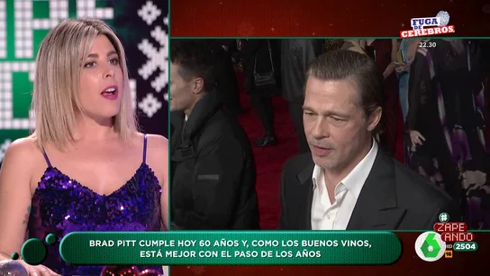 Valeria Ros asegura que no tocaría a Brad Pitt "ni con un palo" "Mi padre está mejor que Brad Pitt, con un poquito más de barriga, pero...", afirma por su parte Isabel Forner sobre el actor, que acaba de cumplir 60 años, mientras que Dani Mateo sostiene en este vídeo que "antes era igualito a mi y ahora míralo".