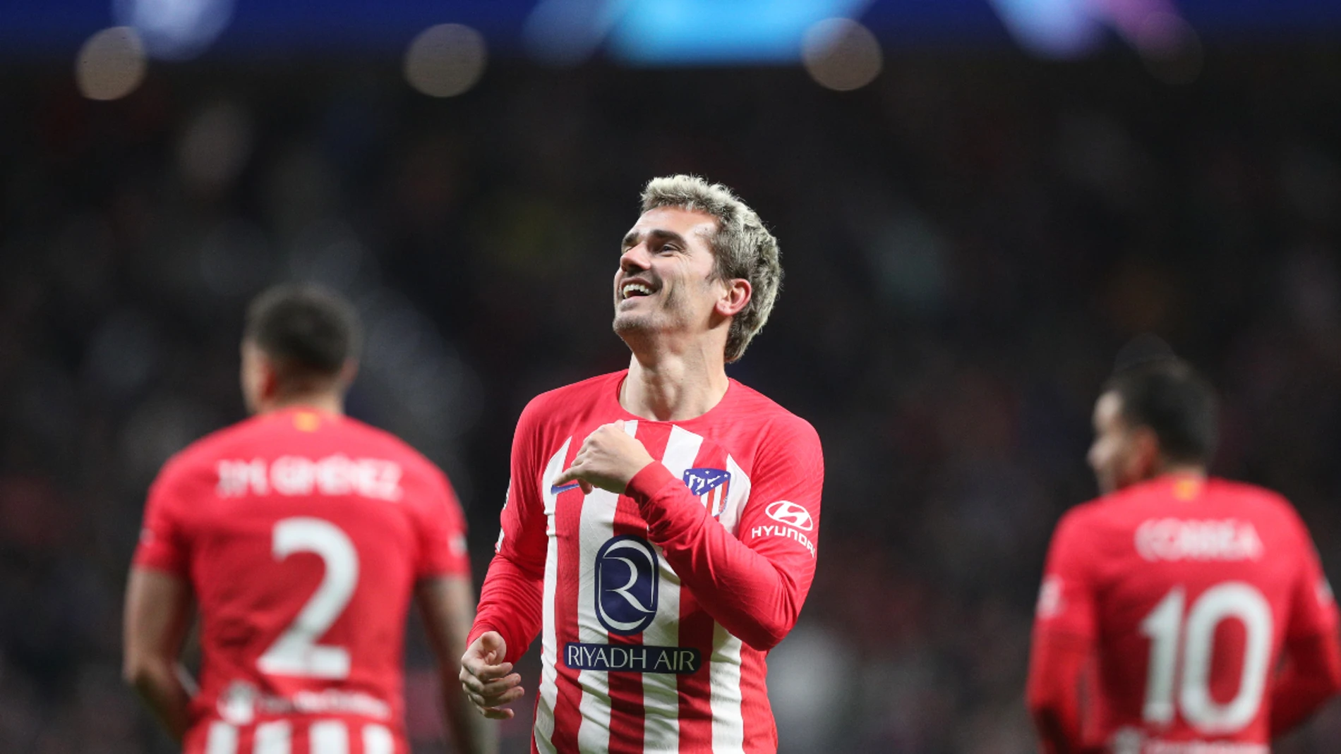 Antoine Griezmann celebra un gol con el Atlético