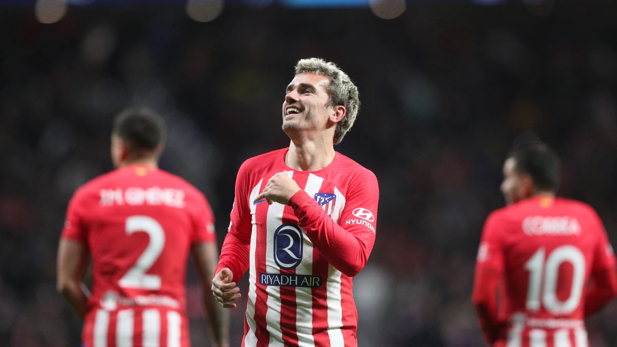 Antoine Griezmann celebra un gol con el Atlético