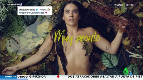 Cristina Pedroche se convierte en Eva en el paraíso para promocionar las Campanadas: "Tic tac" Cristina Pedroche se convierte en Eva en el paraíso para promocionar las Campanadas: "Tic tac"