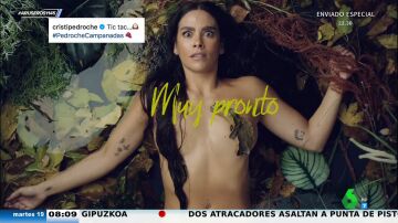 Cristina Pedroche se convierte en Eva en el paraíso para promocionar las Campanadas: "Tic tac"