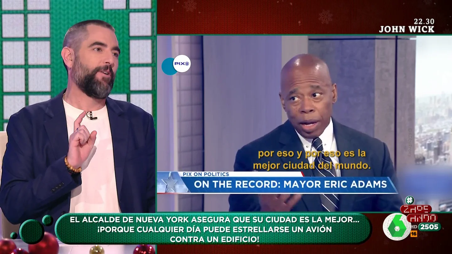 Dani Mateo, sobre el desafortunado comentario del alcalde de Nueva York "En Nueva York cada día puedes experimentar desde un avión estrellándose contra un edificio hasta una persona que celebra que abre un negocio. Es una ciudad complicada y, por eso, es la mejor del mundo", afirmaba el alcalde en una entrevista.