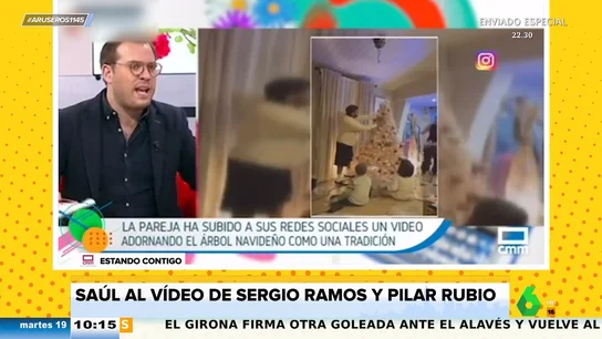 Saúl Ortiz estalla con el viral de Sergio Ramos y Pilar Rubio poniendo el árbol de Navidad: "No subáis vídeos de mamarracho" Saúl Ortiz estalla con el viral de Sergio Ramos y Pilar Rubio poniendo el árbol de Navidad: "No subáis vídeos de mamarracho"