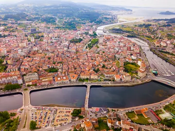 Pontevedra, en Galicia, vista desde arriba Pontevedra, en Galicia, vista desde arriba
