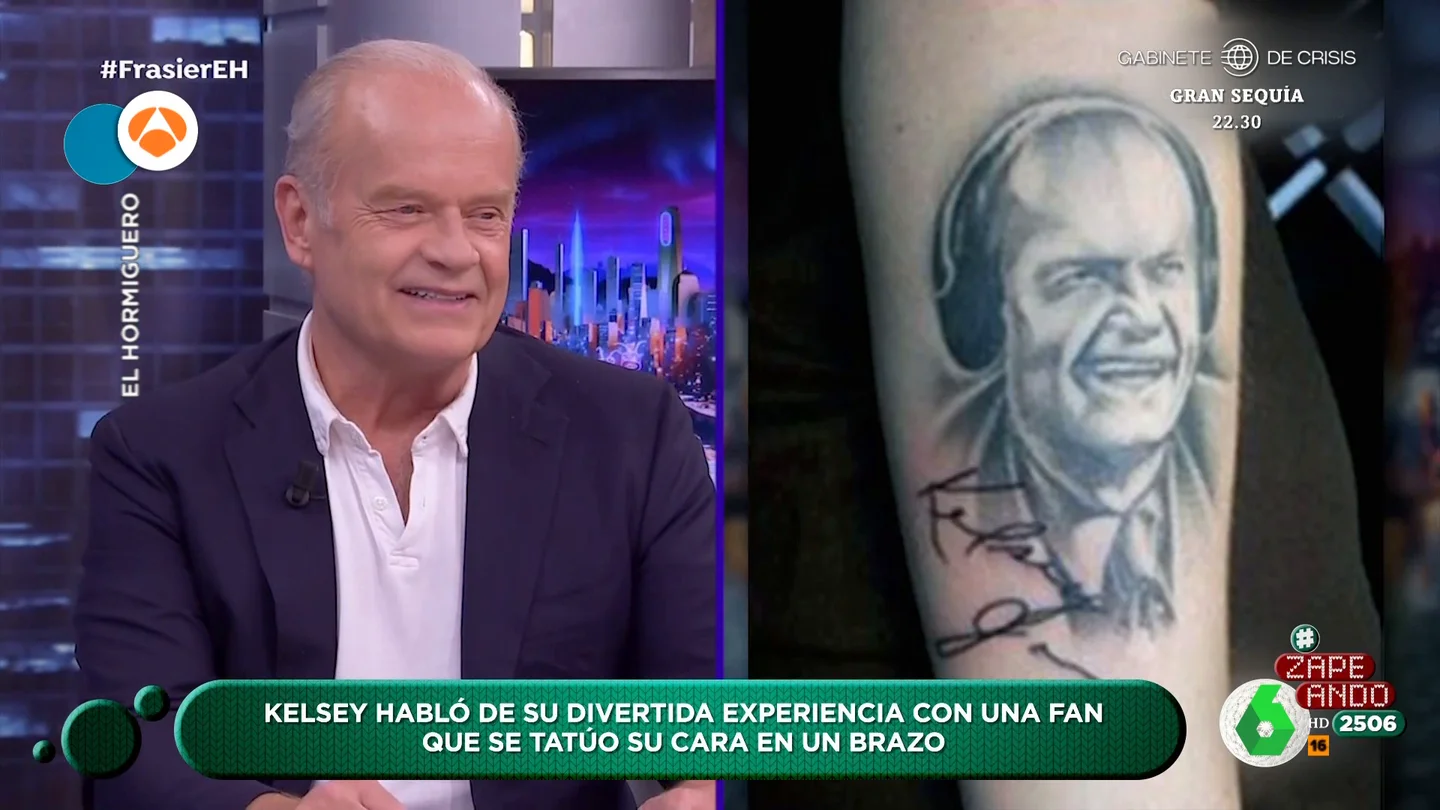 ¿Hasta donde llega el fanatismo por 'Frasier'? Kelsey Grammer cuenta que una fan se tatuó su cara ¿Hasta donde llega el fanatismo por 'Frasier'? Kelsey Grammer cuenta que una fan se tatuó su cara