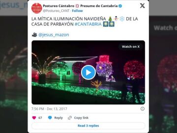 Un vecino de un pueblo de Cantabria ilumina su casa con más de 40.000 luces de Navidad y tiene problemas con la ley