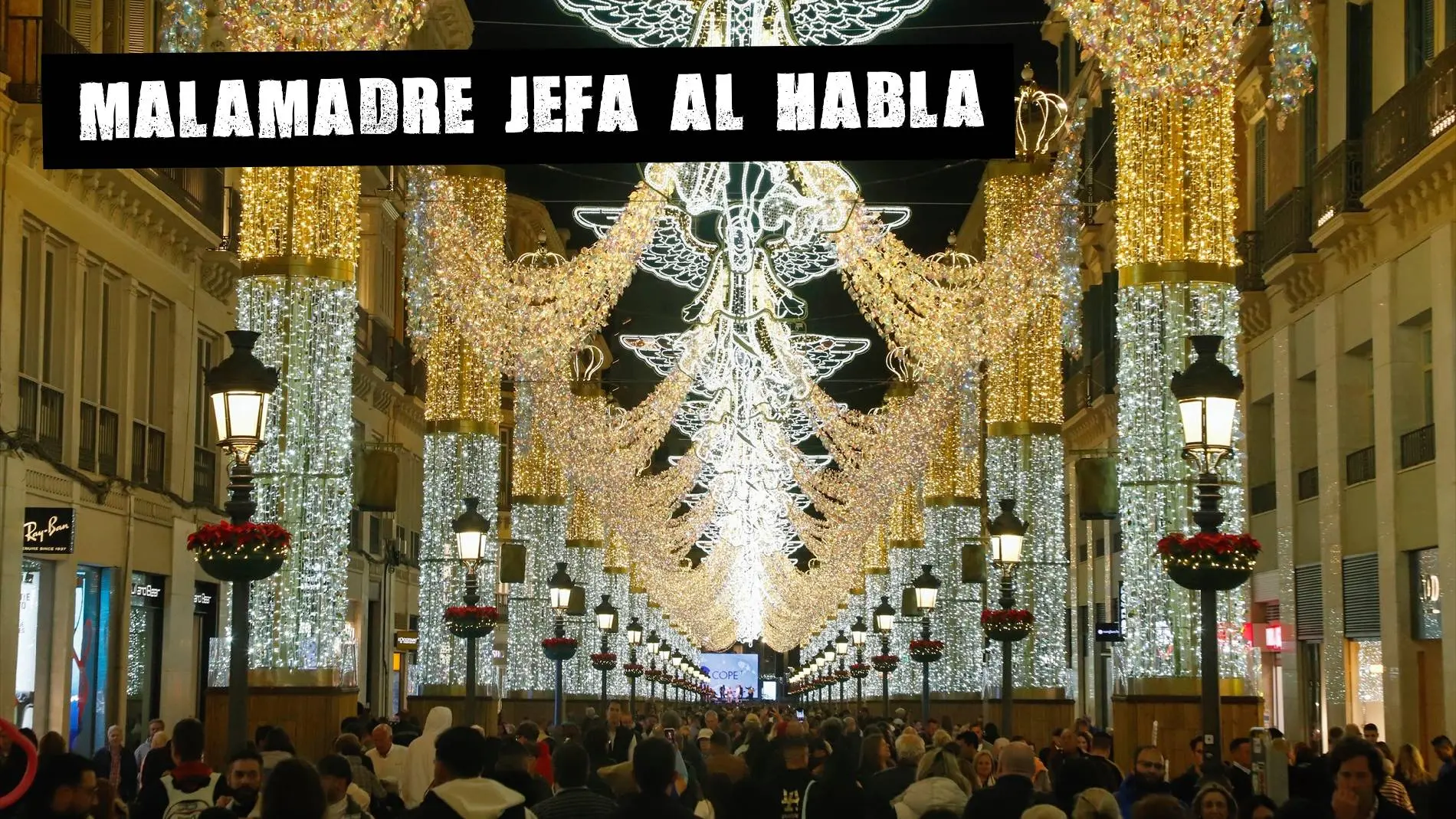 Encendido de las luces de Navidad 2023 en Málaga .