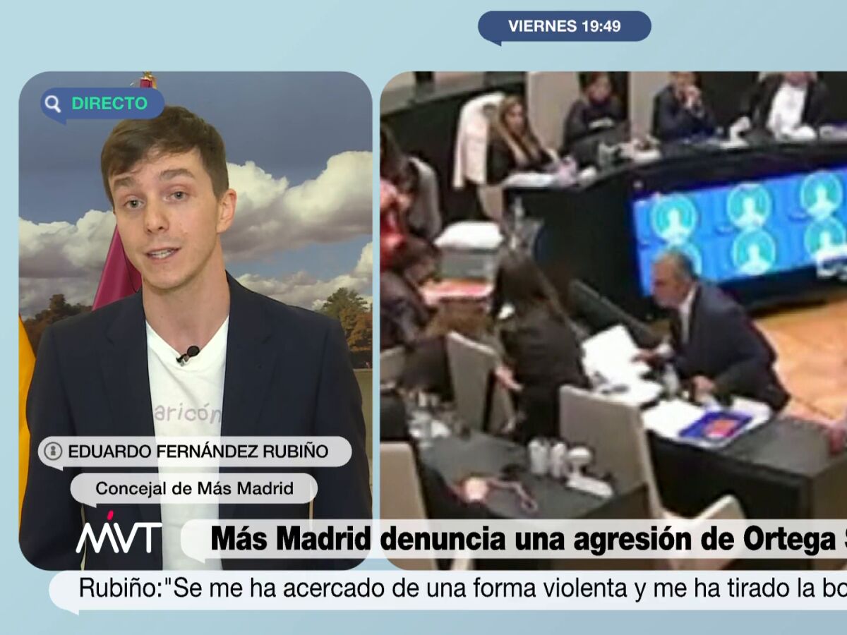 Eduardo Rubiño, tras la agresión de Ortega Smith: "Cuando se alejaba del  escaño, me ha dicho 'ahora, llora'"