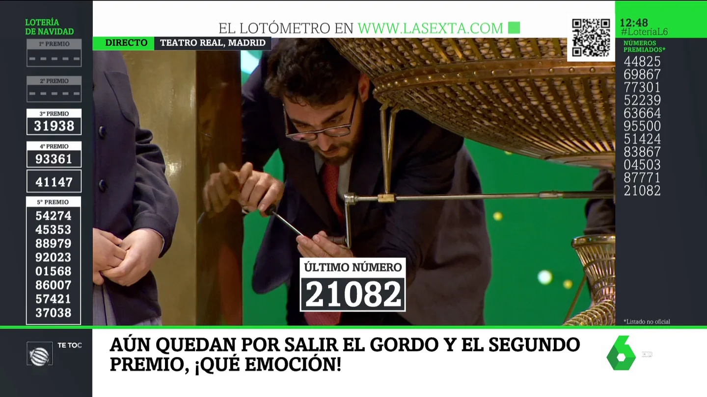 El bombo de la Loteria de Navidad tiene que ser reparado con un destornillador en pleno sorteo El bombo de la Loteria de Navidad tiene que ser reparado con un destornillador en pleno sorteo