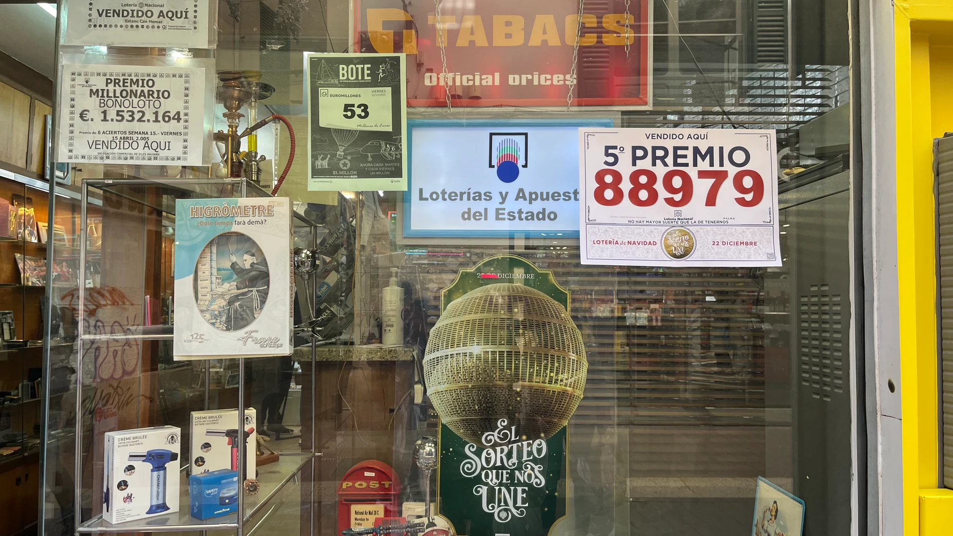Administración de Lotería en la calle Sindicato de Palma. 