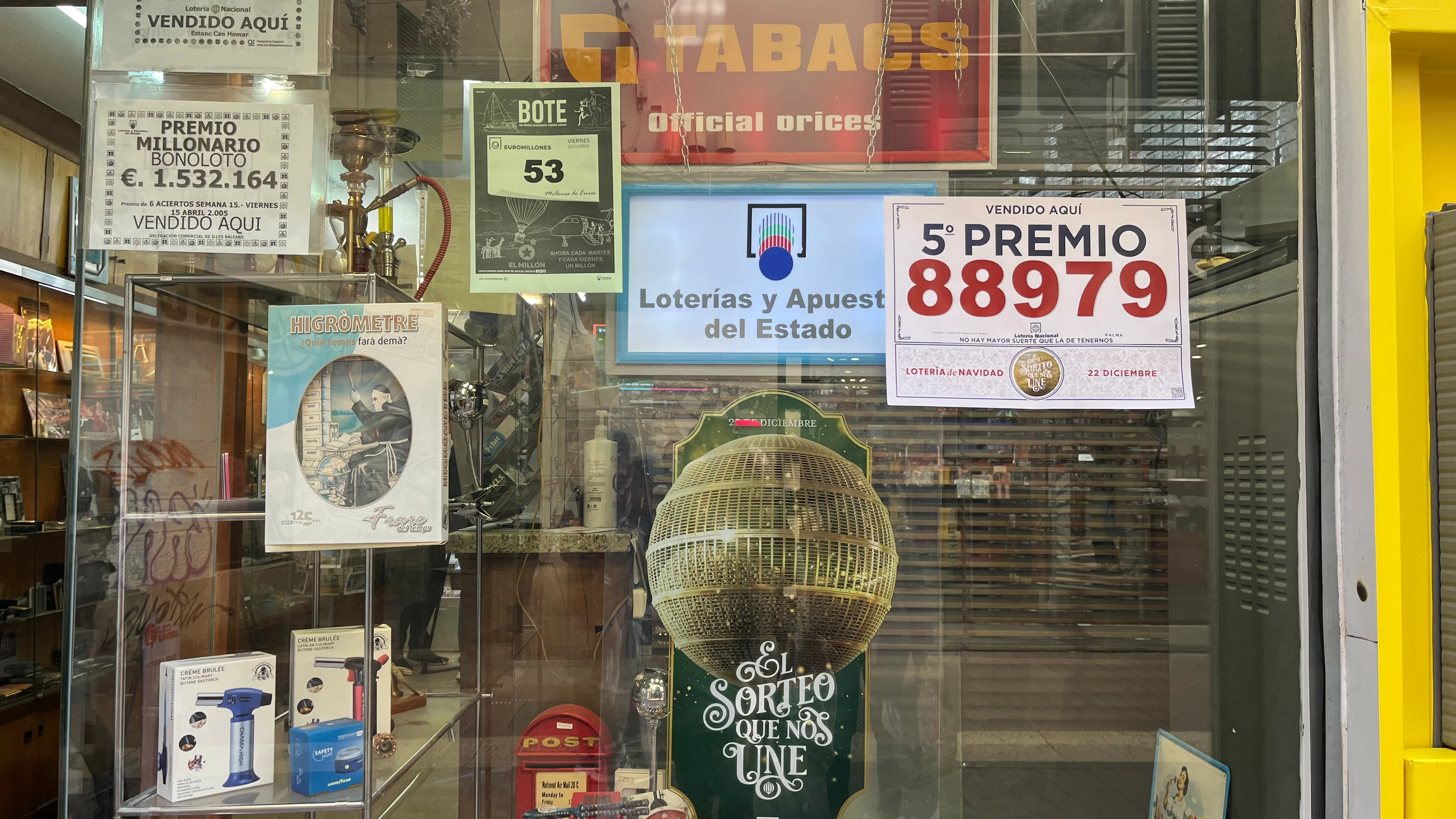 Administración de Lotería en la calle Sindicato de Palma. 