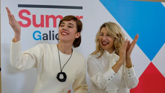 Marta Lois y Yolanda Díaz, en un acto de Sumar Marta Lois y Yolanda Díaz, en un acto de Sumar