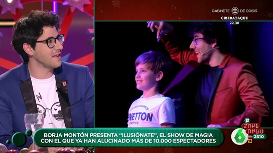 Borja Montón define en Zapeando qué es el ilusionismo: "Es crear una realidad que no existe pero que nos gustaría creer" Borja Montón define en Zapeando qué es el ilusionismo: "Es crear una realidad que no existe pero que nos gustaría creer"