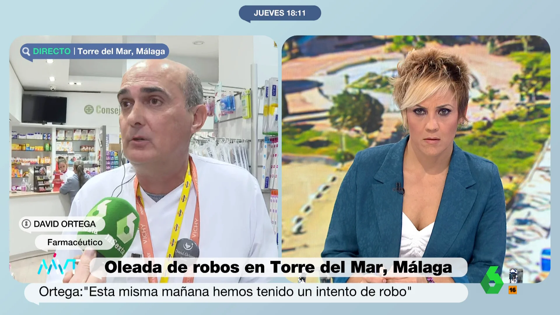 Habla un farmacéutico víctima de una oleada de robos en Torre del Mar: "Tenemos que salir detrás"