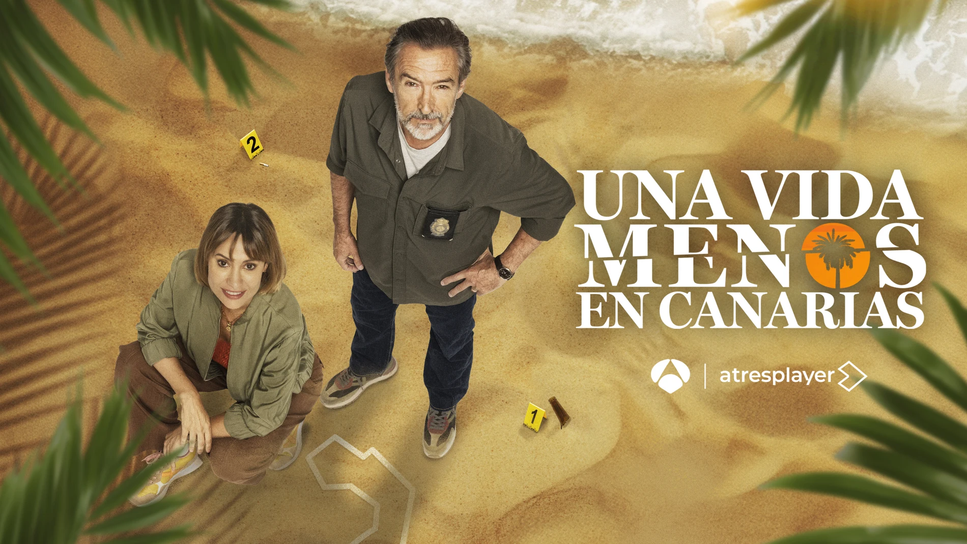 Cartel oficial de &#39;Una vida menos en Canarias&#39;, protagonizada por Ginés García Millán y Natalia Verbeke.