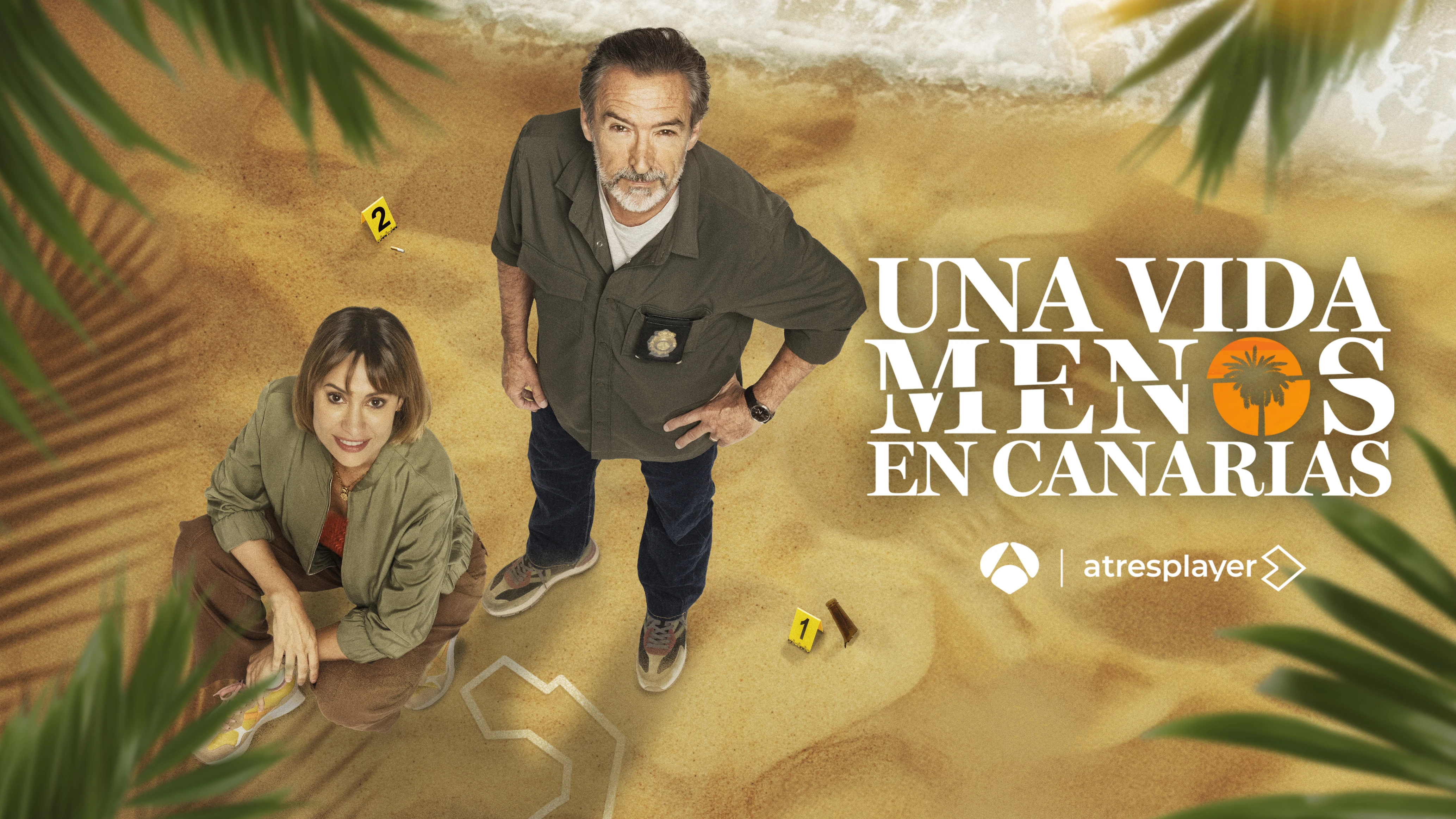 Cartel oficial de 'Una vida menos en Canarias', protagonizada por Ginés García Millán y Natalia Verbeke.