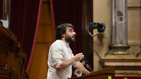 El portavoz de Podem Catalunya, Lucas Ferro.