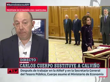 Gonzalo Bernardos, sobre Carlos Cuerpo: &quot;La ministra de Economía va a ser María Jesús Montero y él ejercerá de Secretario de Estado&quot;