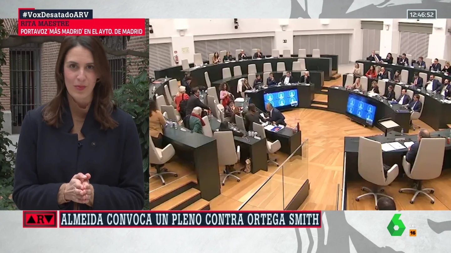 Rita Maestre, a Almeida tras llamarla "frustrada": "Fue alcalde con los votos de Ortega Smith, si ahora está incómodo es su problema" Rita Maestre, a Almeida tras llamarla "frustrada": "Fue alcalde con los votos de Ortega Smith, si ahora está incómodo es su problema"
